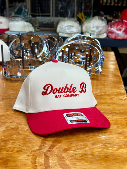 The Slugger Classic Red Baseball Cap - Vintage-Inspired Snapback Hat by Double B Hat Co